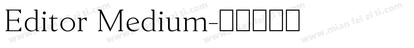 Editor Medium字体转换